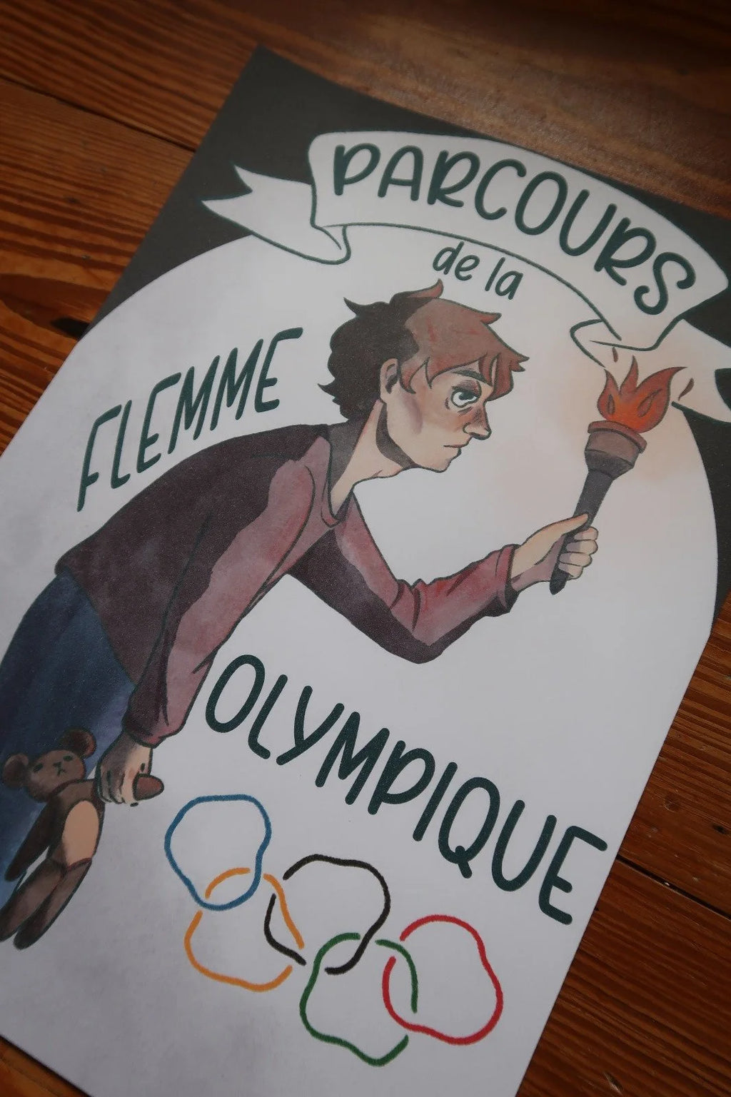 Parcours de la Flemme Olympique - Art Print A4