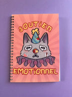 Soutien émotionnel - Carnet A5 fait main | Pages lignées ou papier autocollant réutilisable