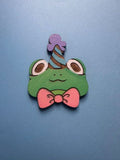 Frog Clown - Handmade Wooden Pin