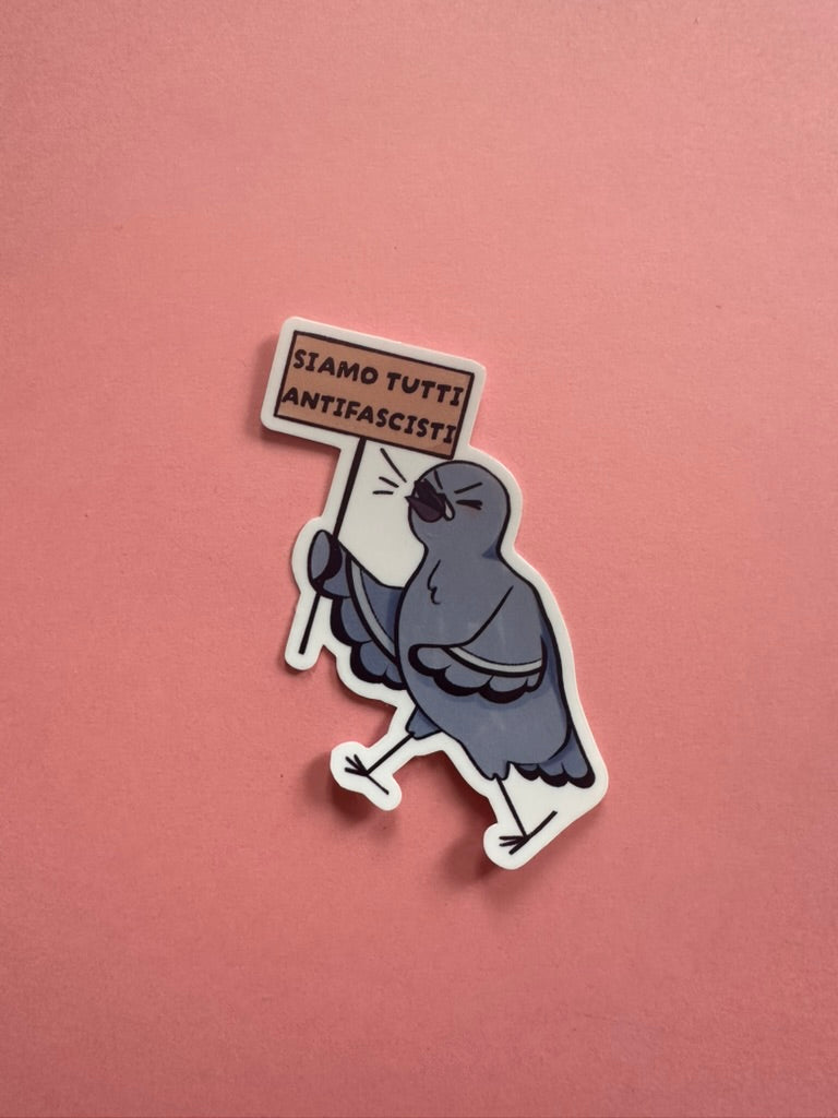 Protesting pigeon - Sticker