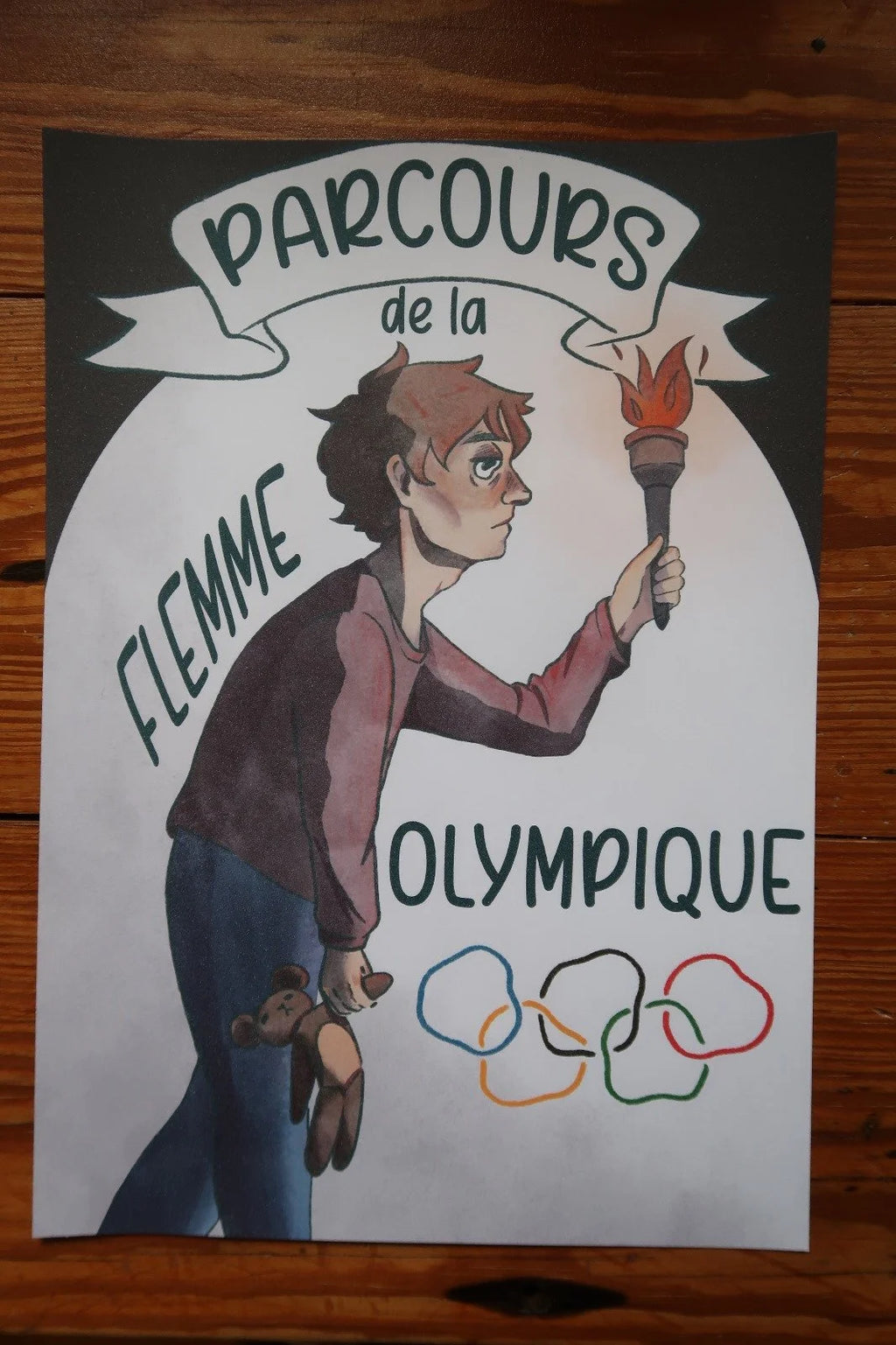 Parcours de la Flemme Olympique - Art Print A4