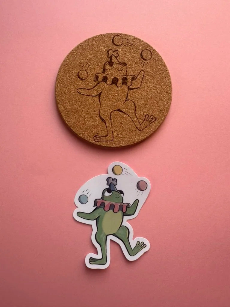 Frog Clown - Sticker