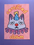 Certified Clown - Art Print A5