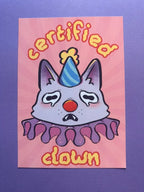 Certified Clown - Art Print A5