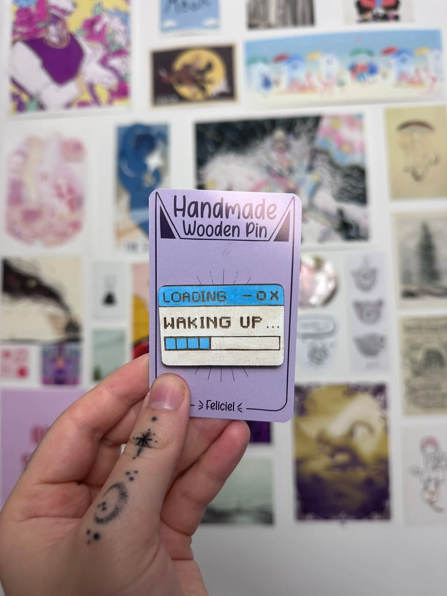 Loading Waking Up - Handmade Wooden Pin