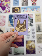Cat and Dog - Handmade Wooden Pins