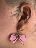 Rubans roses - Boucles d'oreilles