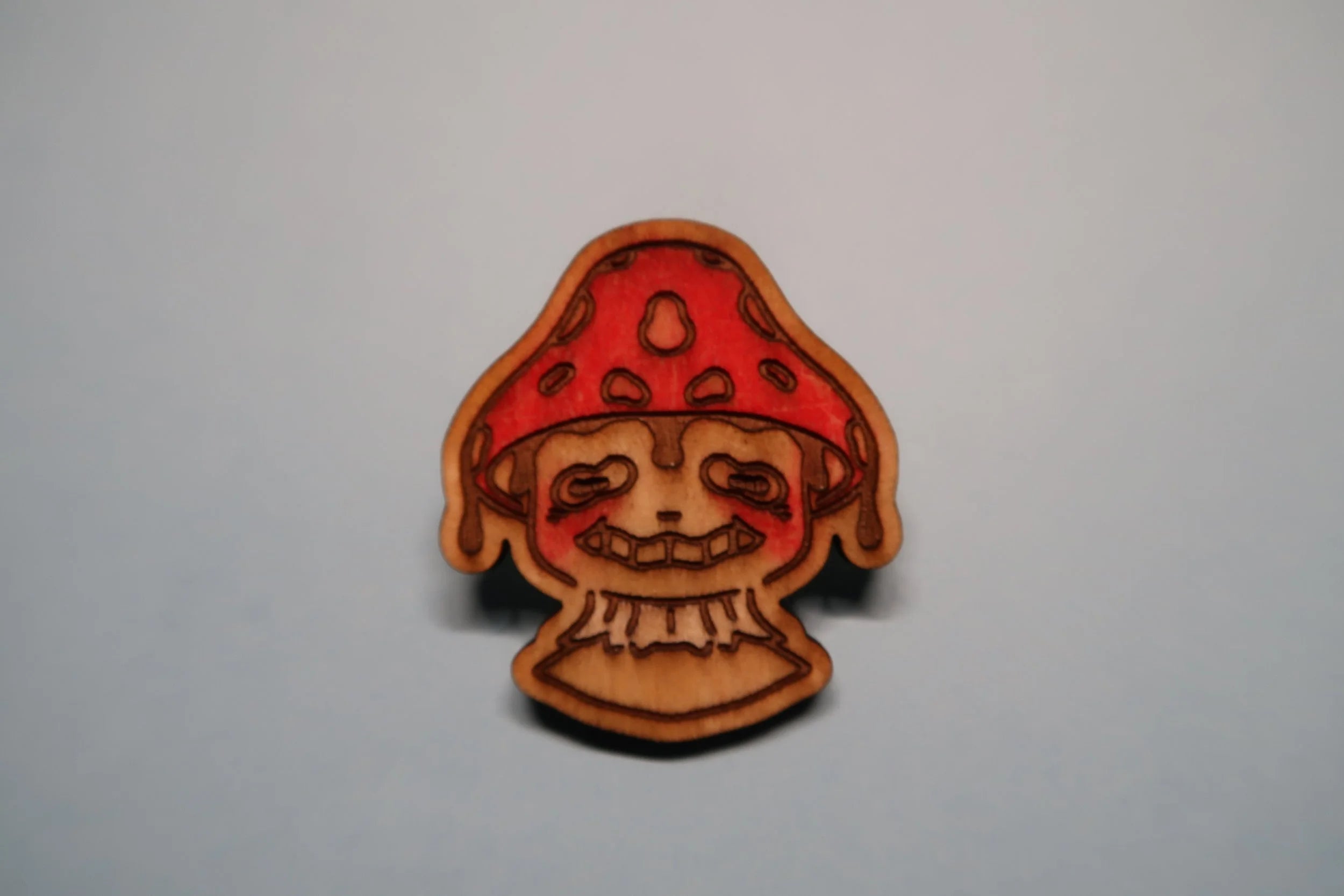 Mushroom Guy - Handmade Wooden Pins