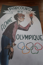 Parcours de la Flemme Olympique - Art Print A4