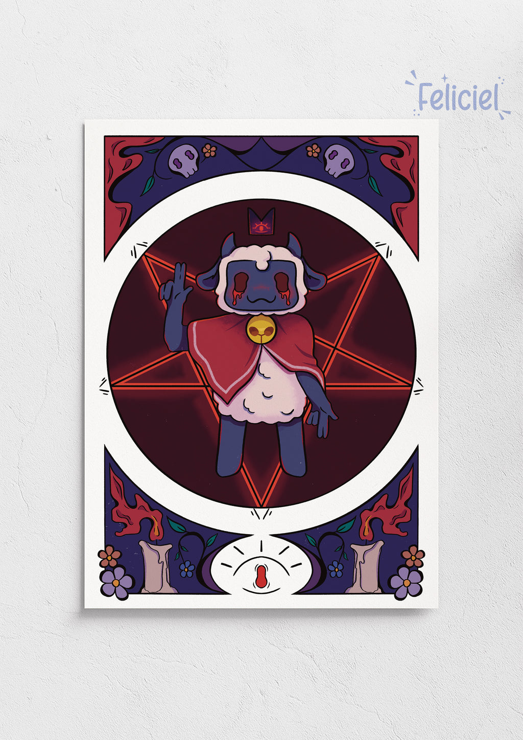 Cult of the lamb - Art Print A5