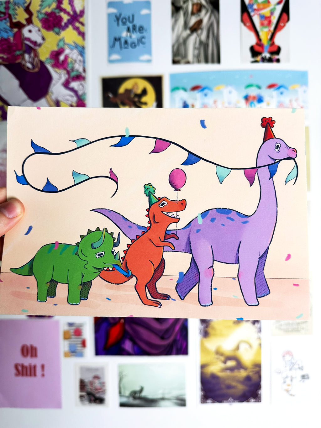 Dino party - Art Print A5