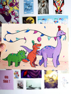 Dino party - Art Print A5