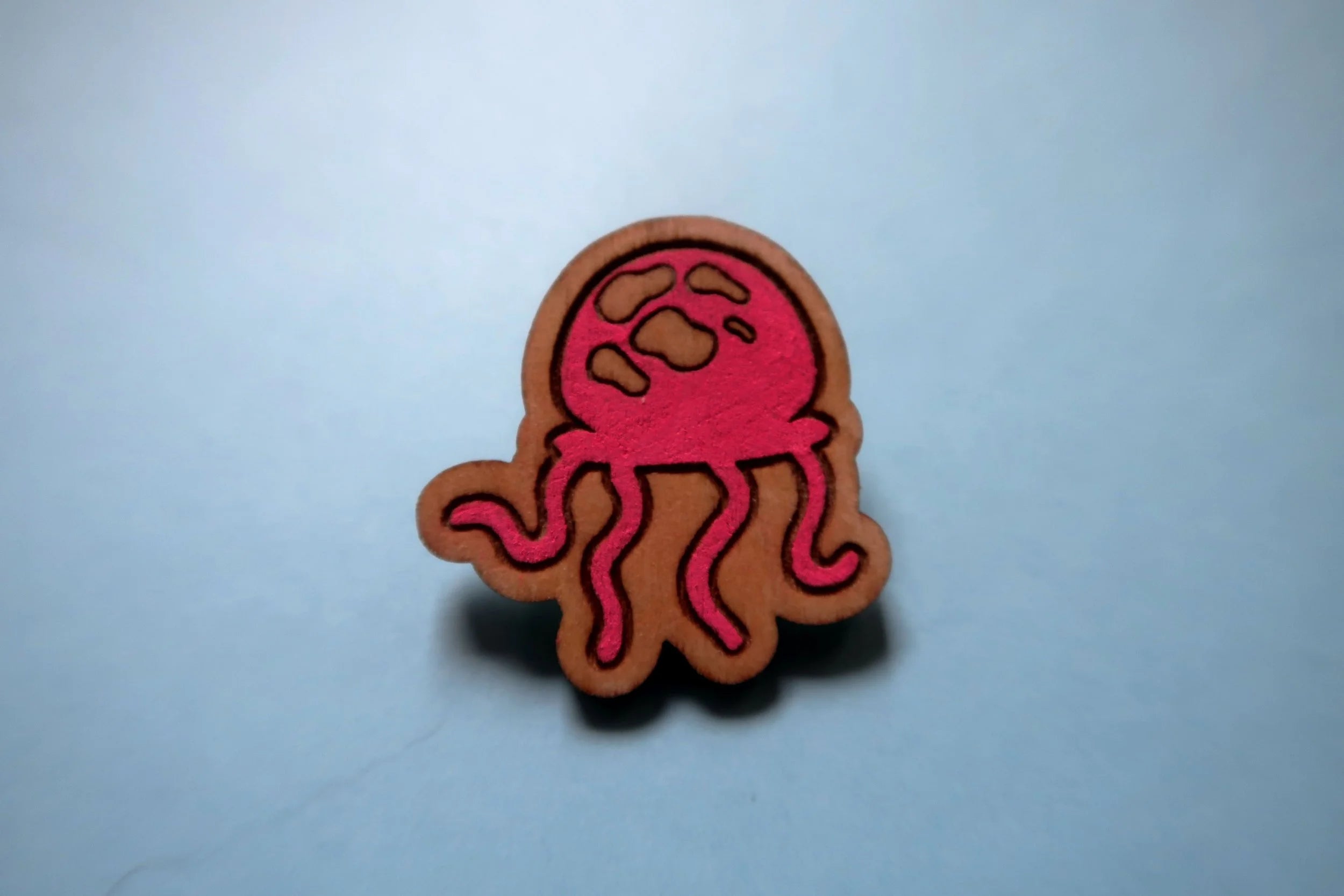 Spongebob Jellyfish Cartoon - Handmade Wooden Pins