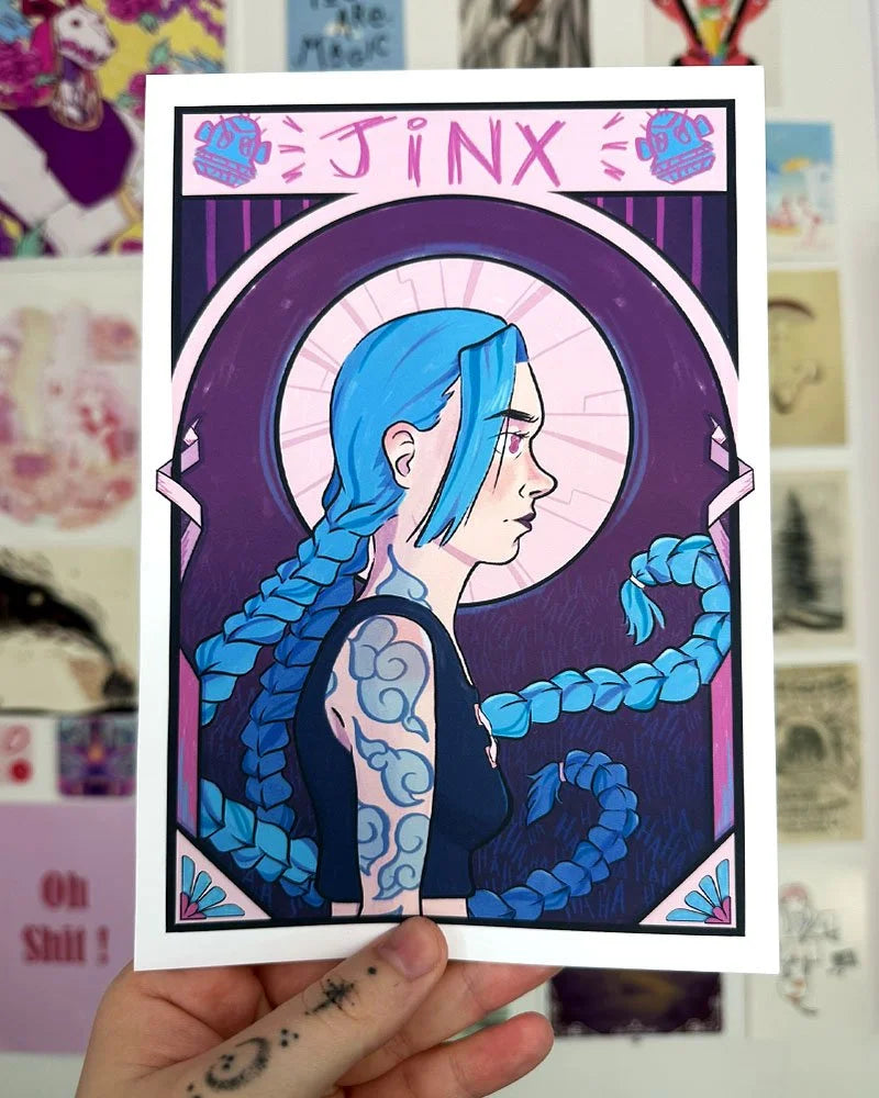 Jinx Art Nouveau Arcane - Art Print A5