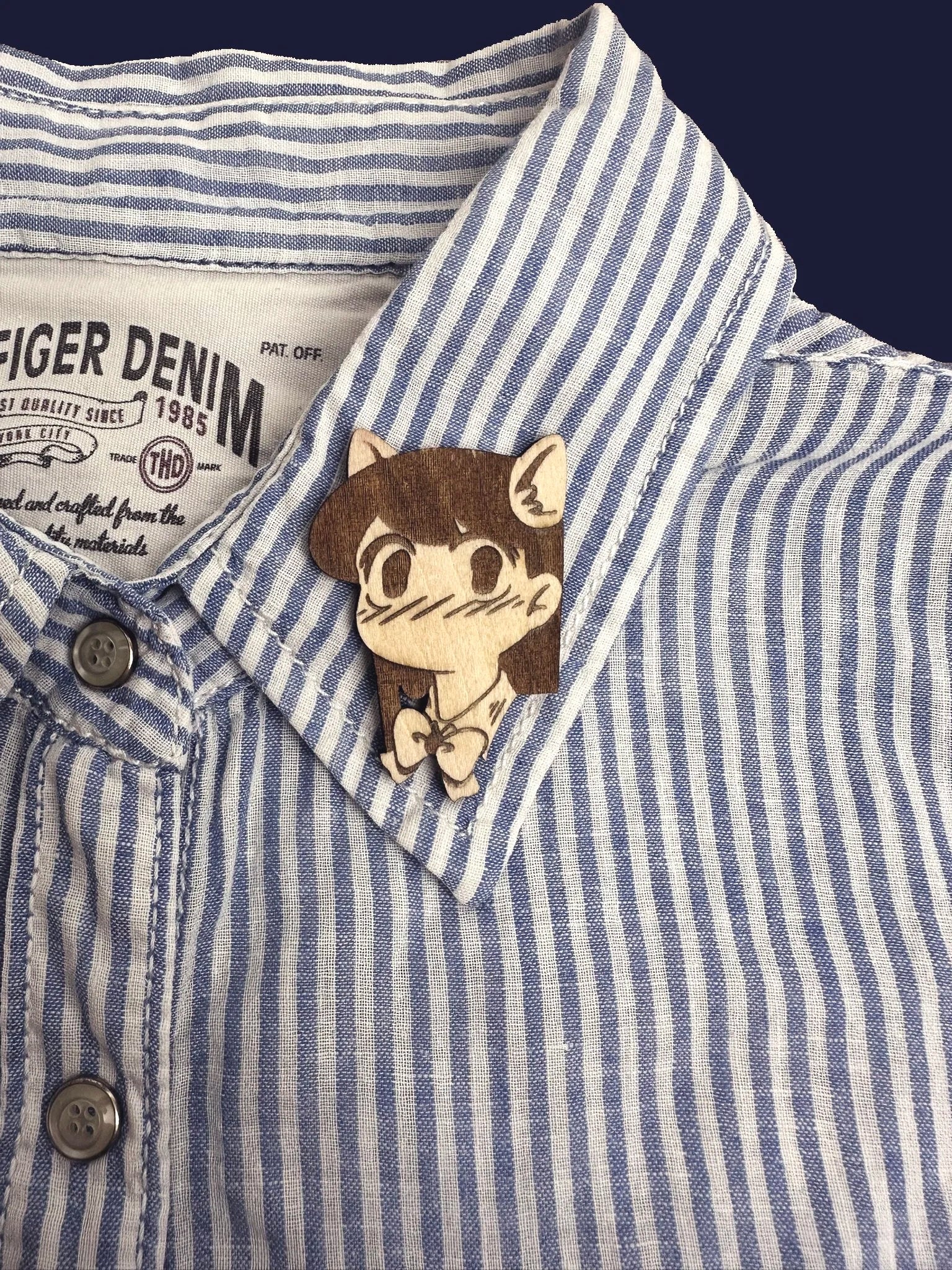 Komi Can't Communicate - Handmade Wooden Pin