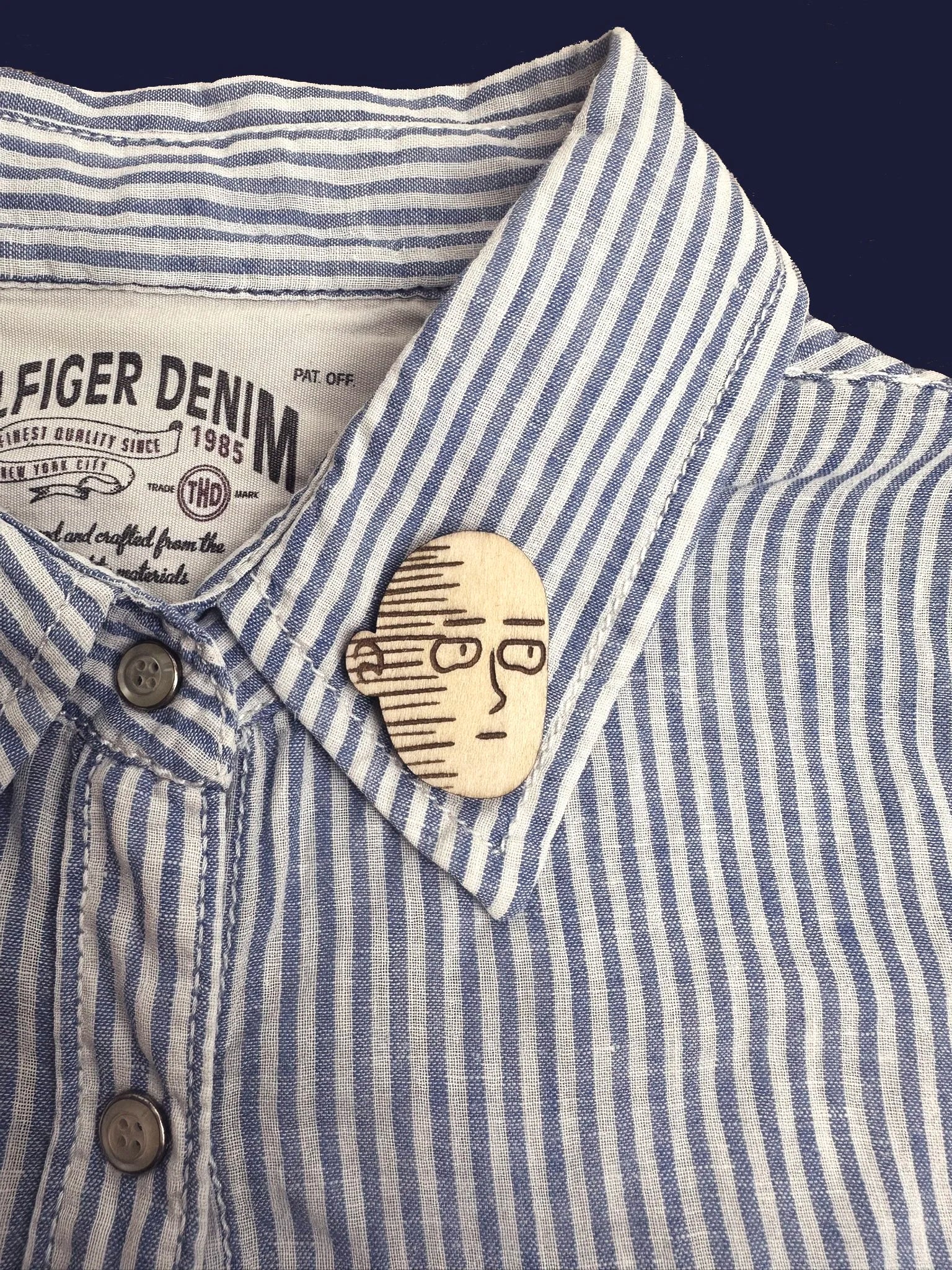 Saitama One Punch Man - Handmade Wooden Pin