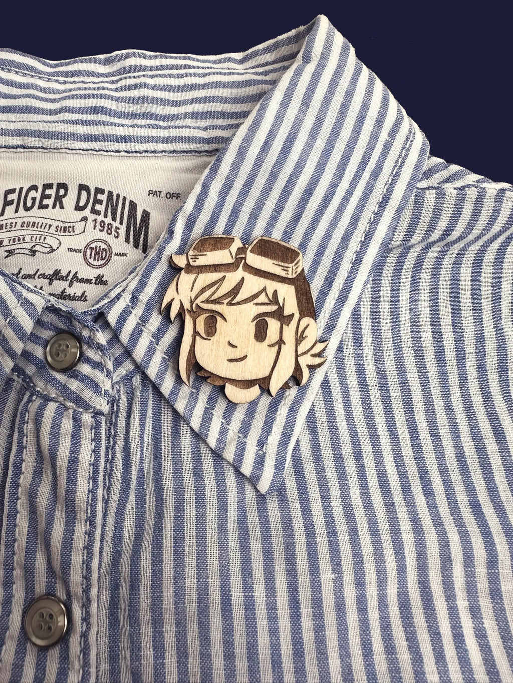 Ramona Flowers - Handmade Wooden Pin