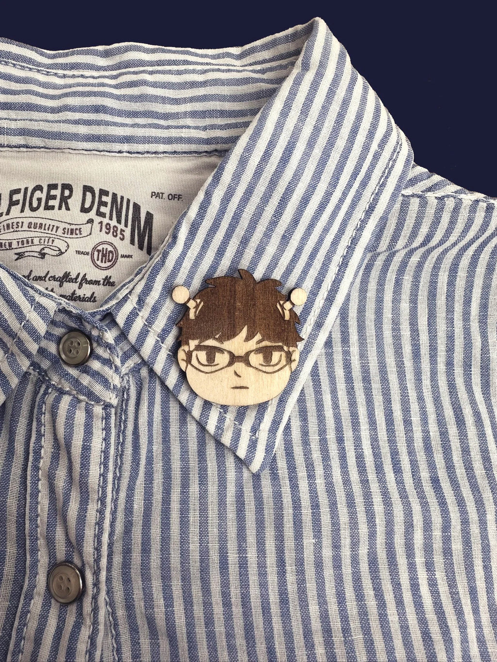 Saiki K - Handmade Wooden Pin