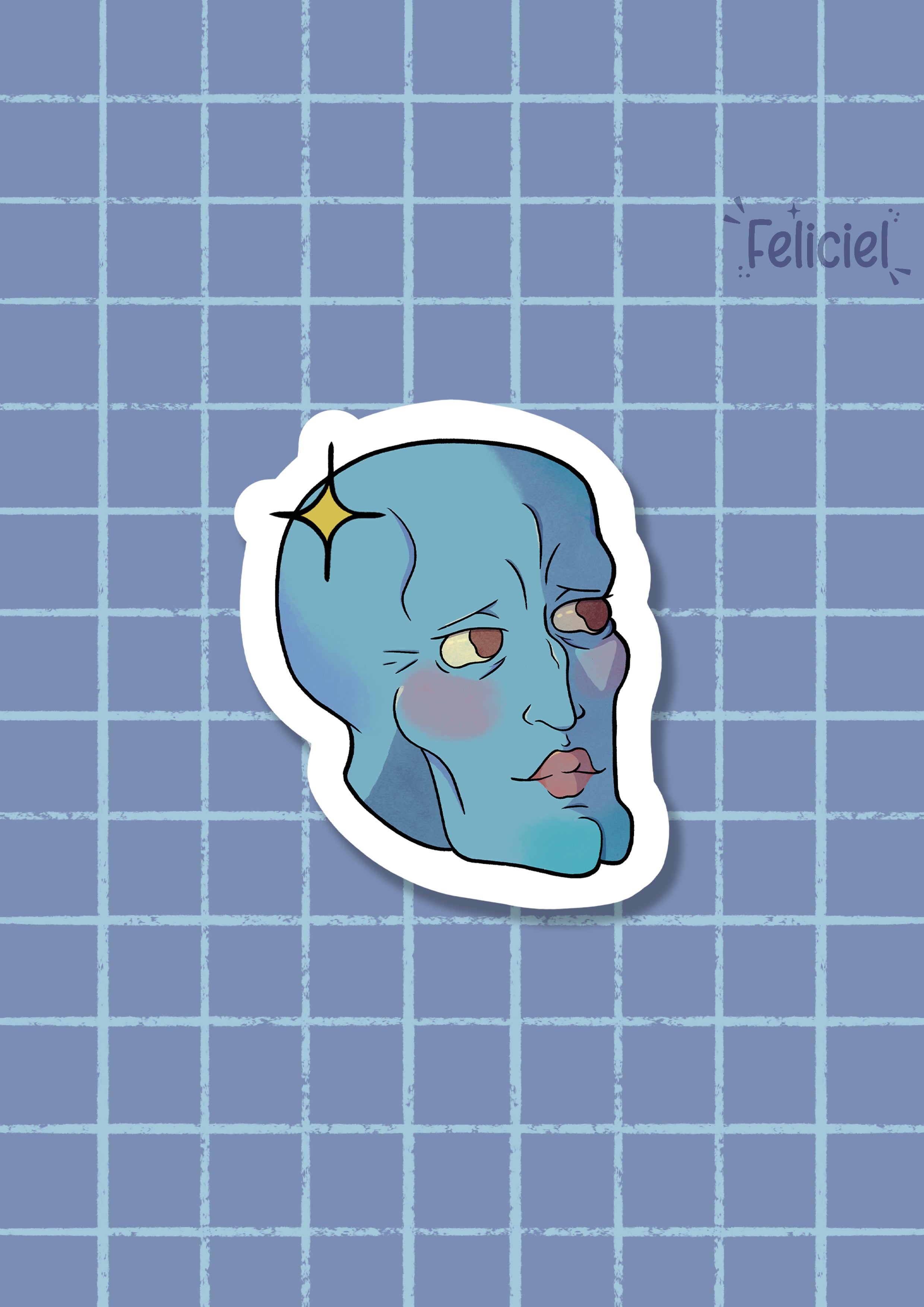 Handsome Squidward, Spongebob - Sticker