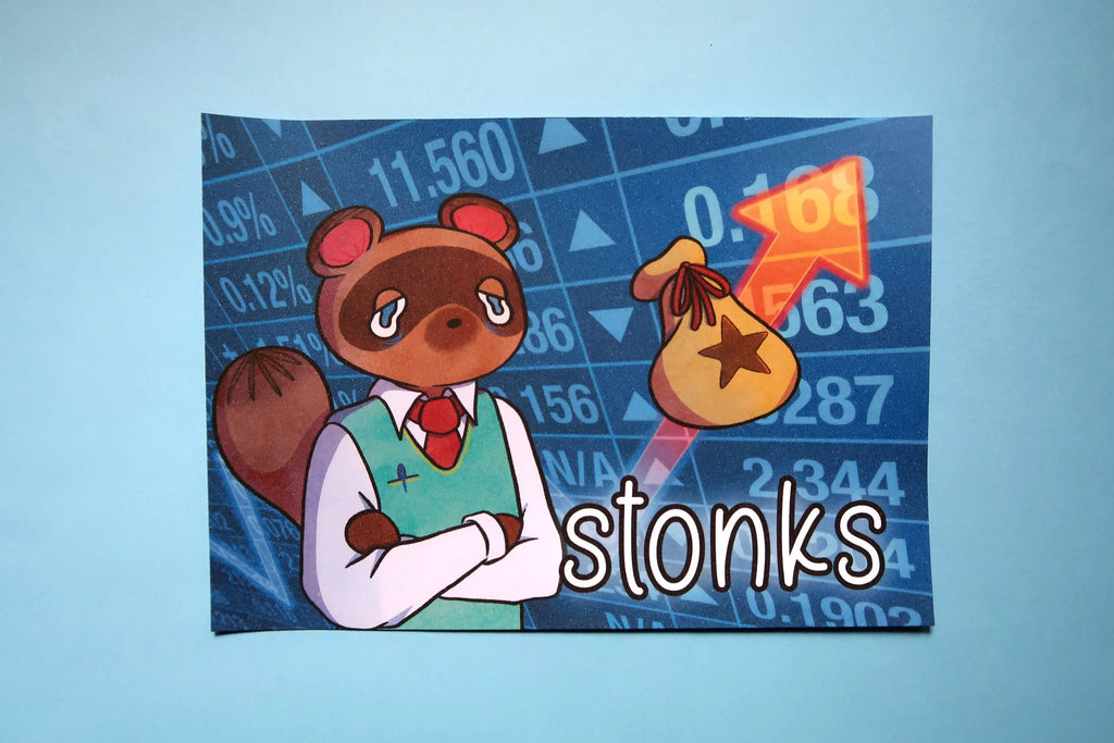 Tom Nook Stonks - Art Print A5