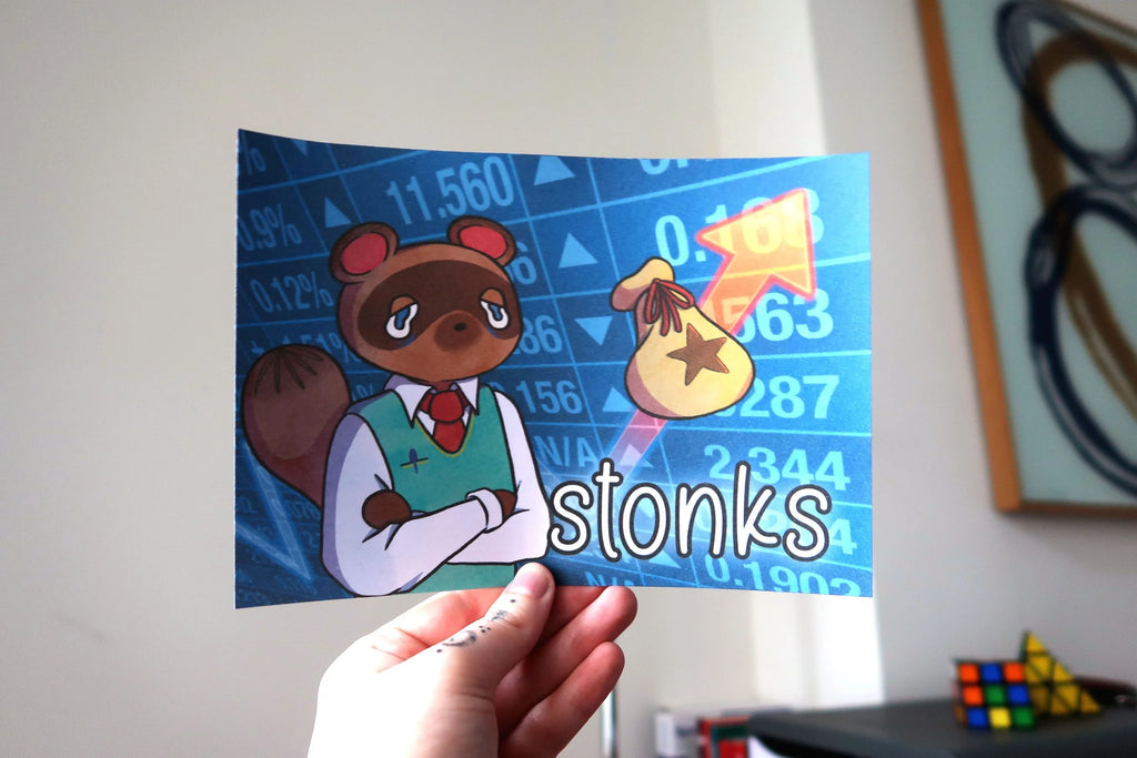 Tom Nook Stonks - Art Print A5
