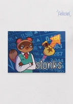 Tom Nook Stonks - Art Print A5