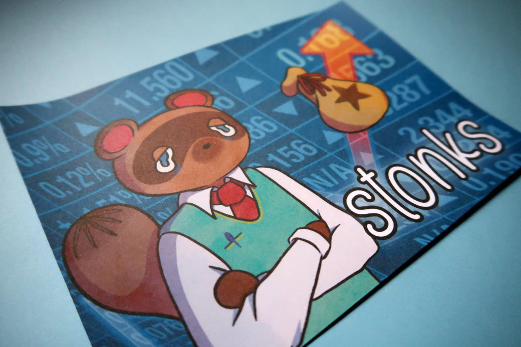 Tom Nook Stonks - Art Print A5