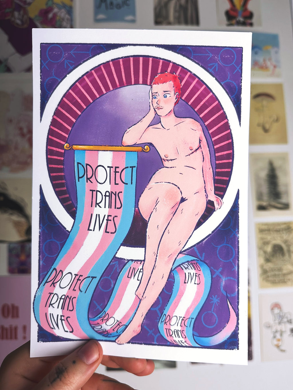 Protect trans lives  - Art Print A5