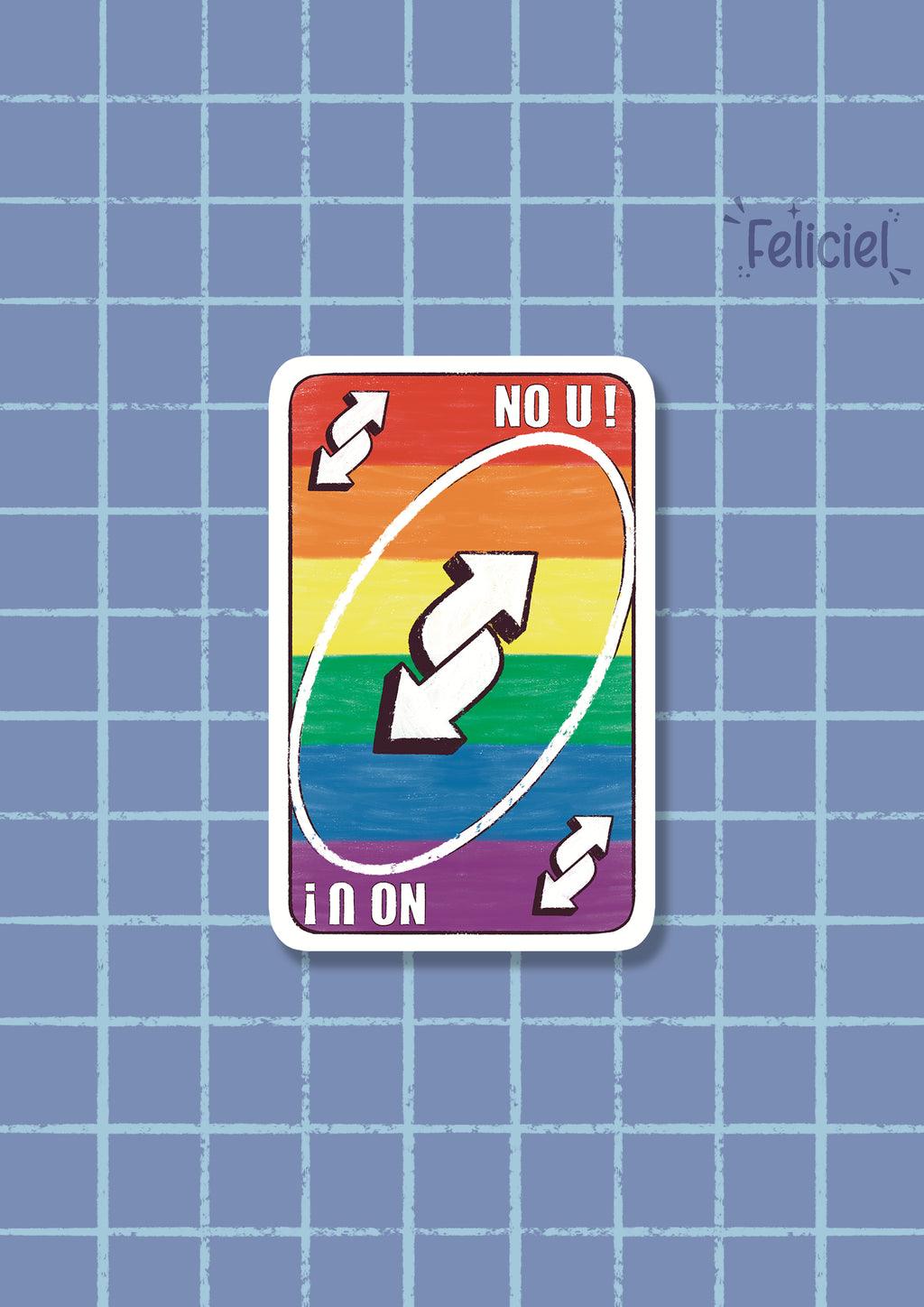 Uno inversé Non Toi - Autocollant