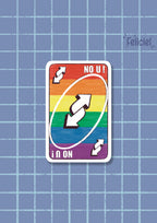 Uno inversé Non Toi - Autocollant