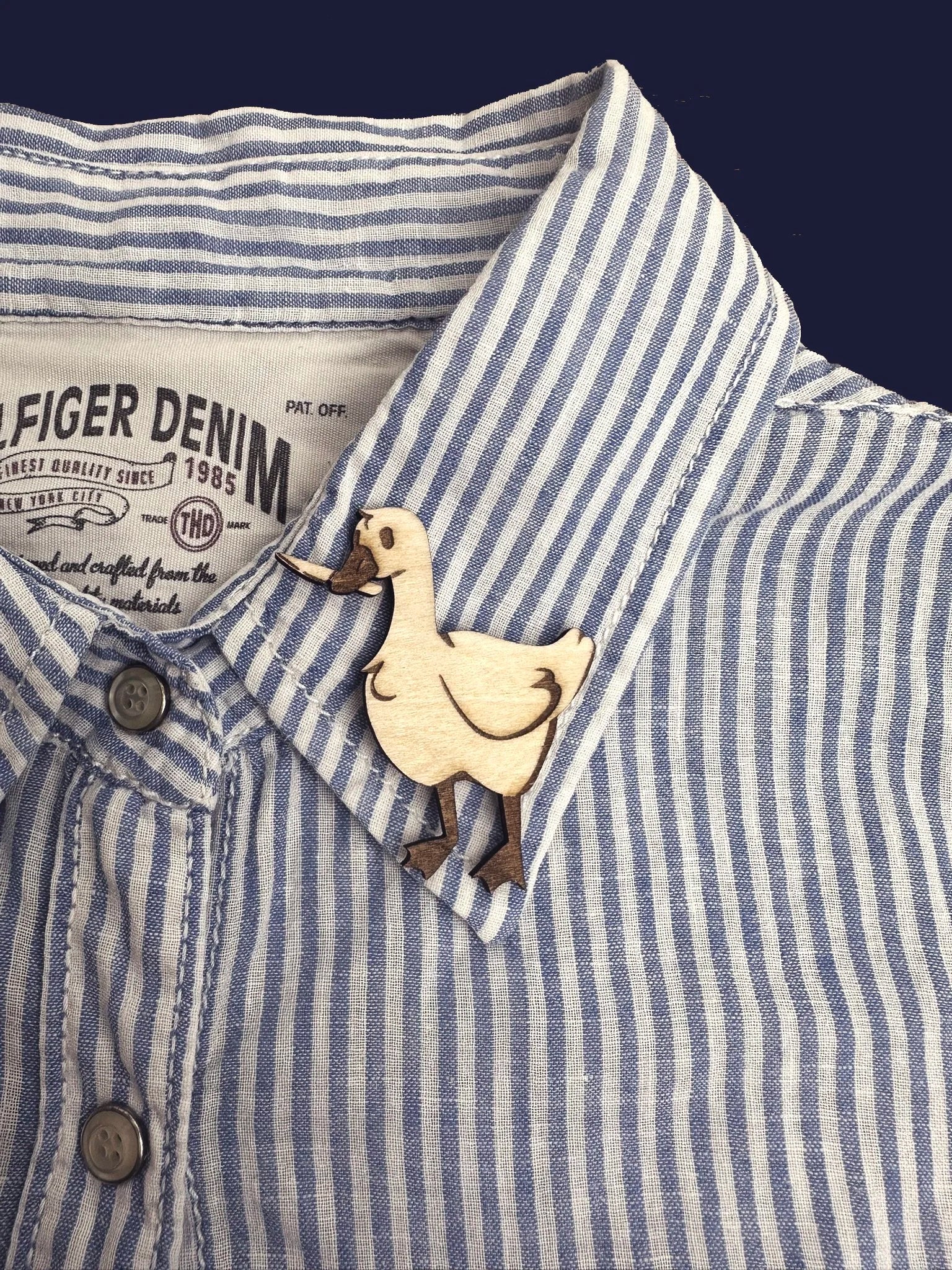 Untitled Goose Game - Handmade Wooden Pin